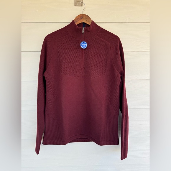 Ralph Lauren Men's Zip Up Burgundy Sweater